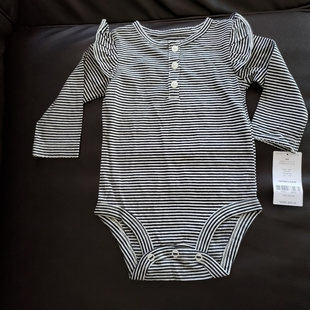Black and white baby girl set